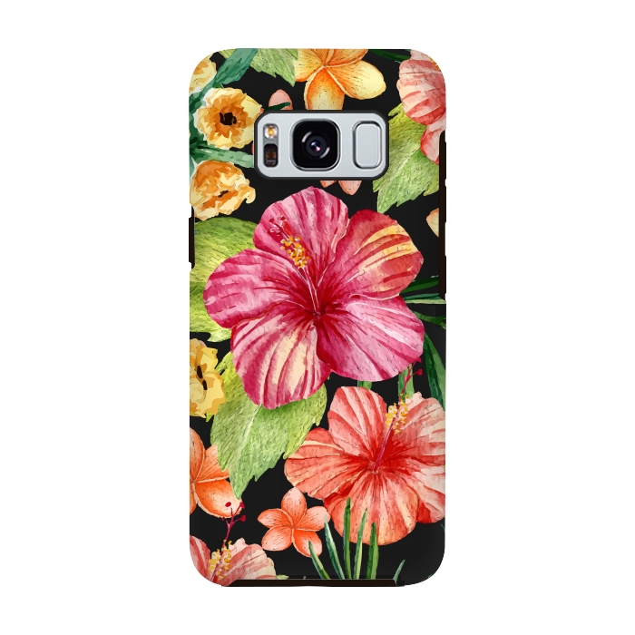 Galaxy S8 StrongFit Watercolor summer flowers 11 by Bledi