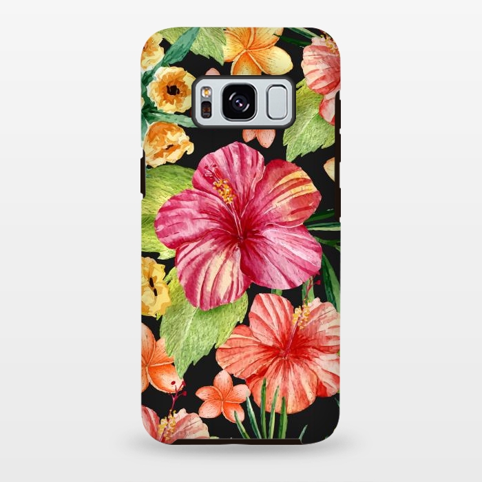 Galaxy S8 plus StrongFit Watercolor summer flowers 11 by Bledi