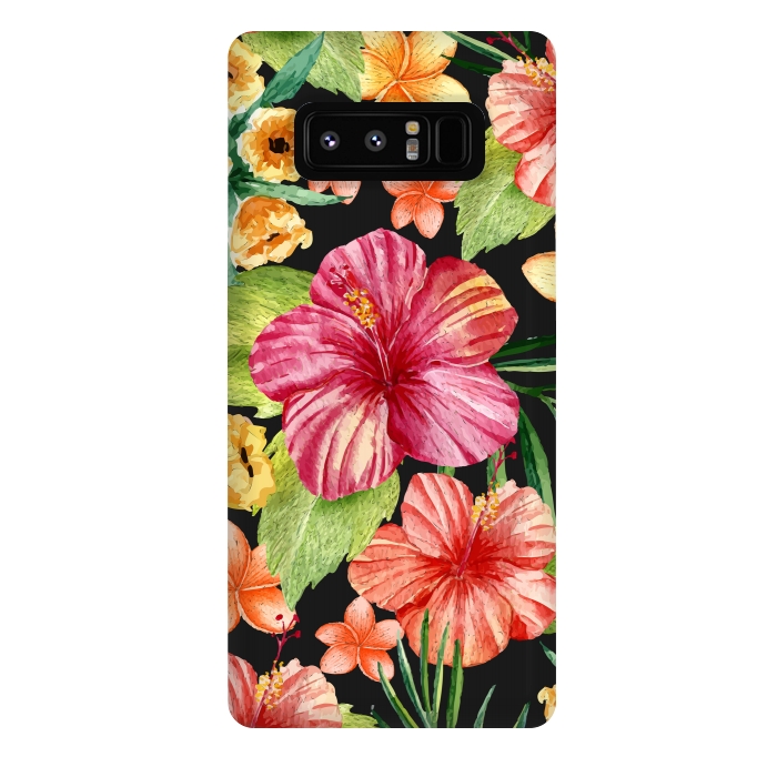 Galaxy Note 8 StrongFit Watercolor summer flowers 11 by Bledi