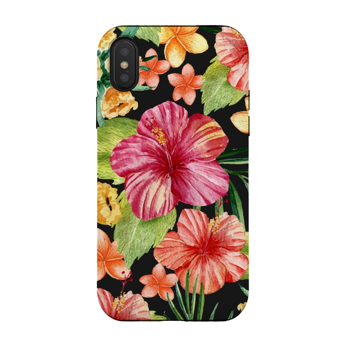 iPhone Xs / X StrongFit Watercolor summer flowers 11 by Bledi