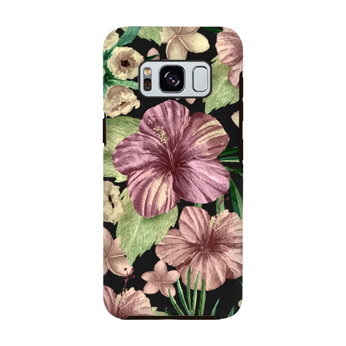 Galaxy S8 StrongFit Watercolor summer flowers 15 by Bledi