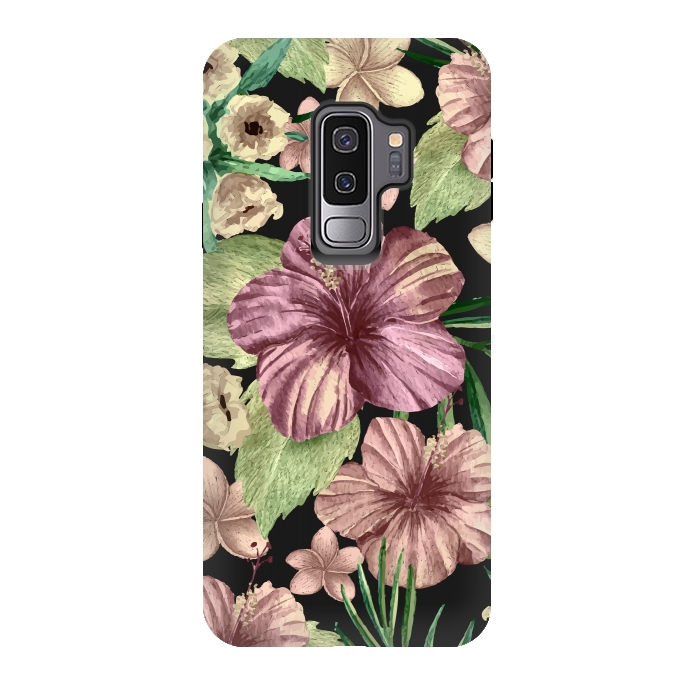 Galaxy S9 plus StrongFit Watercolor summer flowers 15 by Bledi