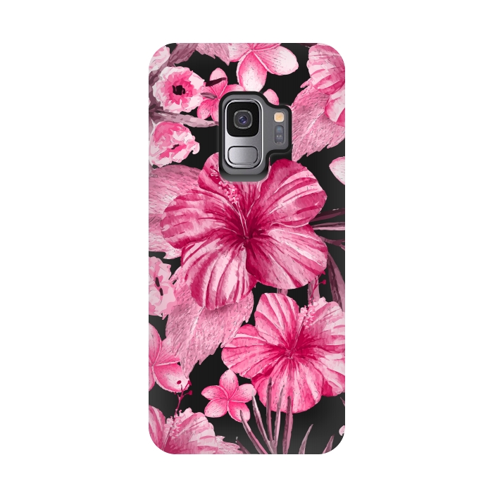 Galaxy S9 StrongFit Watercolor summer flowers 16 by Bledi