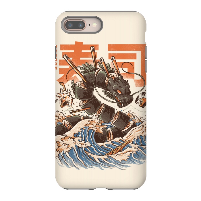 iPhone 7 plus StrongFit Great Sushi Dragon  por Ilustrata