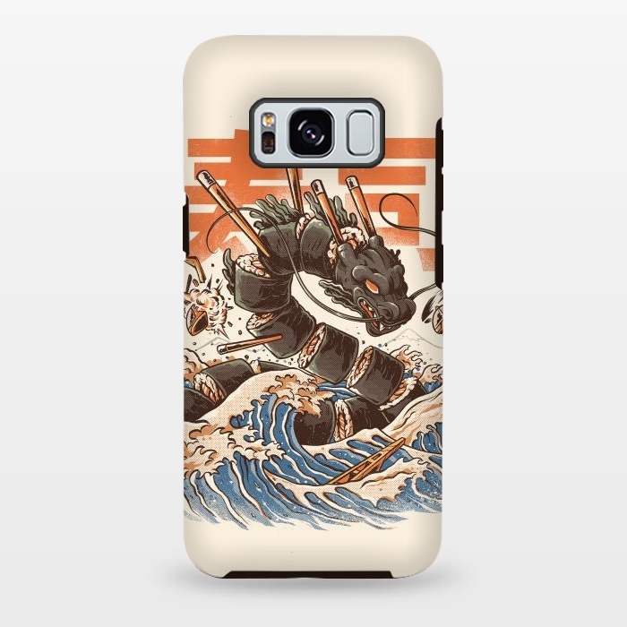 Galaxy S8 plus StrongFit Great Sushi Dragon  by Ilustrata