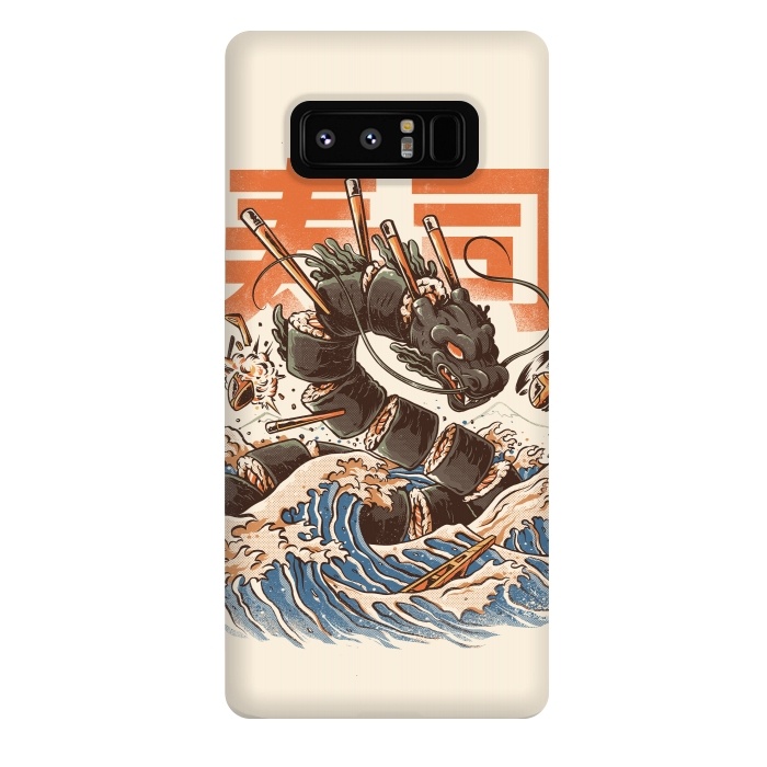 Galaxy Note 8 StrongFit Great Sushi Dragon  by Ilustrata