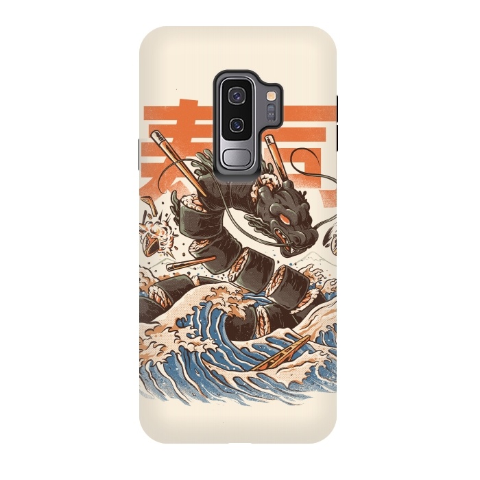 Galaxy S9 plus StrongFit Great Sushi Dragon  por Ilustrata