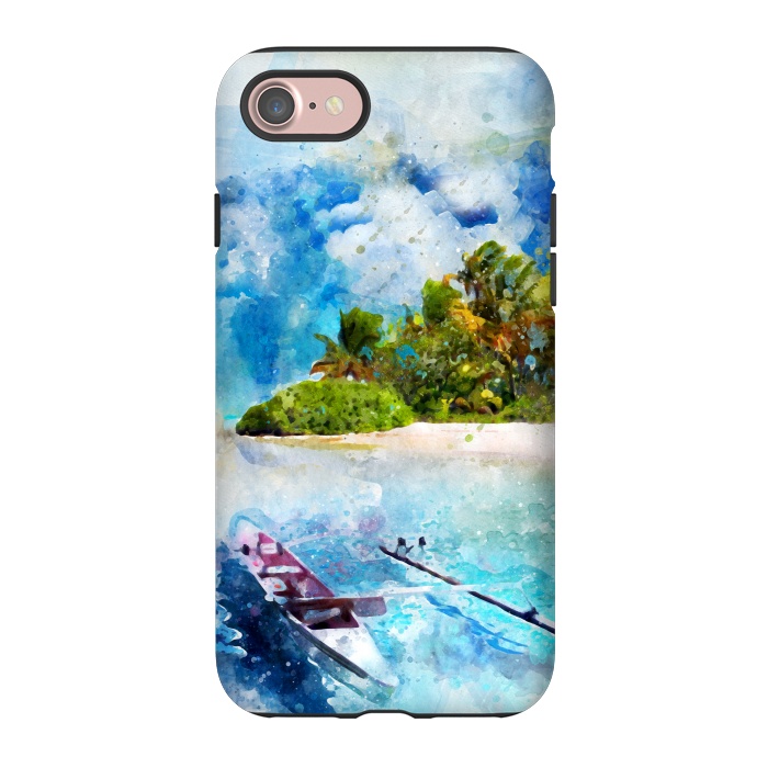 iPhone 7 StrongFit Boat at Island by Creativeaxle