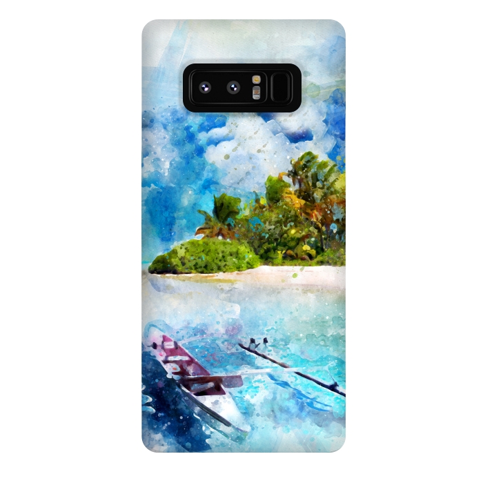 Galaxy Note 8 StrongFit Boat at Island by Creativeaxle