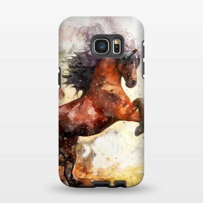 Galaxy S7 EDGE StrongFit Excited Horse by Creativeaxle