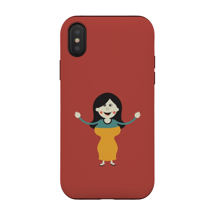 iPhone Xs / X StrongFit happy old lady by TMSarts