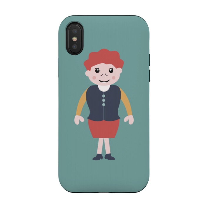 iPhone Xs / X StrongFit vintage school girl by TMSarts