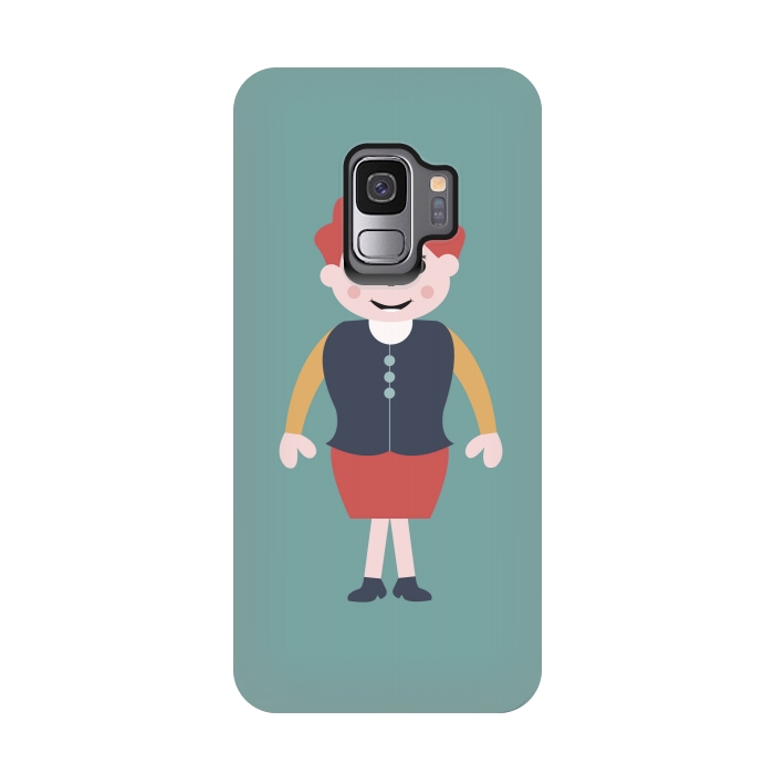 Galaxy S9 StrongFit vintage school girl by TMSarts