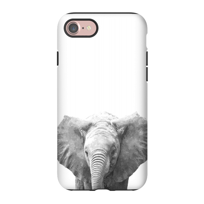 iPhone 7 StrongFit Black and White Baby Elephant  by Alemi