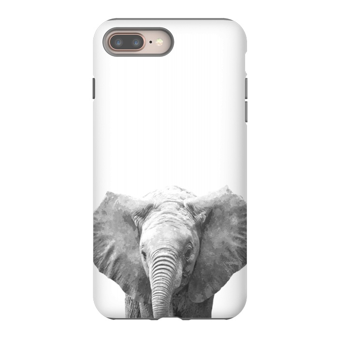 iPhone 7 plus StrongFit Black and White Baby Elephant  by Alemi
