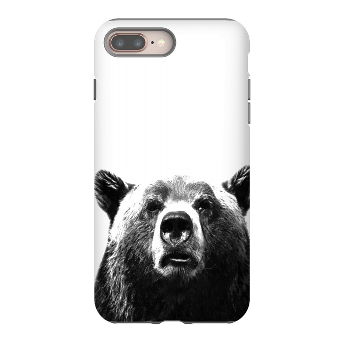 iPhone 7 plus StrongFit Black and White Bear by Alemi