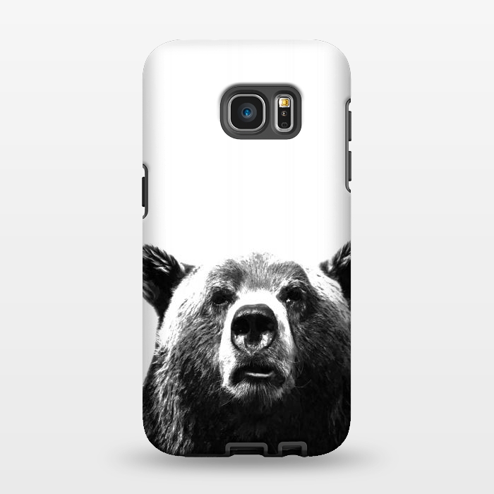 Galaxy S7 EDGE StrongFit Black and White Bear by Alemi