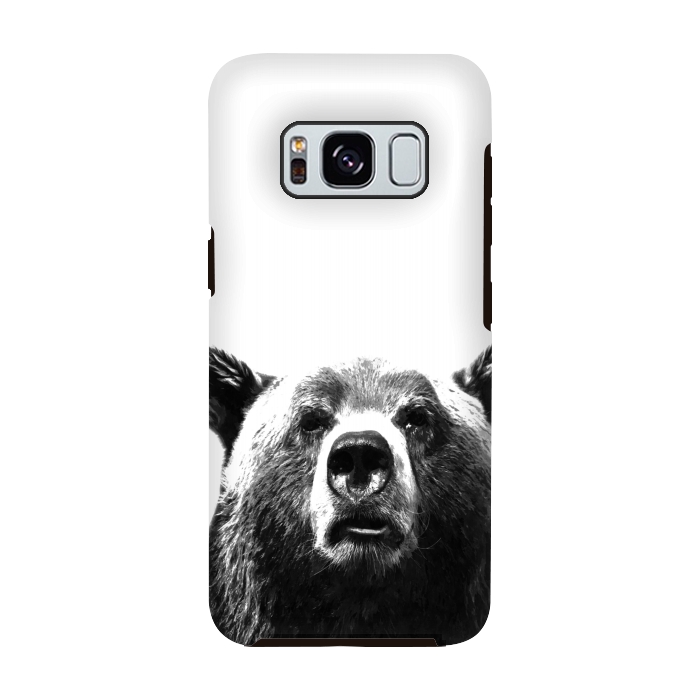 Galaxy S8 StrongFit Black and White Bear by Alemi