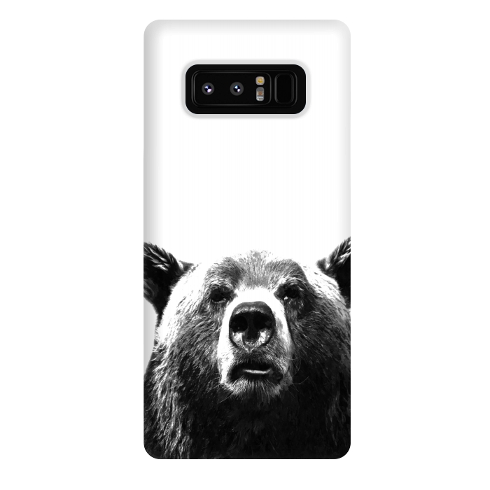 Galaxy Note 8 StrongFit Black and White Bear by Alemi