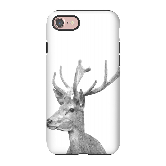 iPhone 7 StrongFit Black and White Deer by Alemi