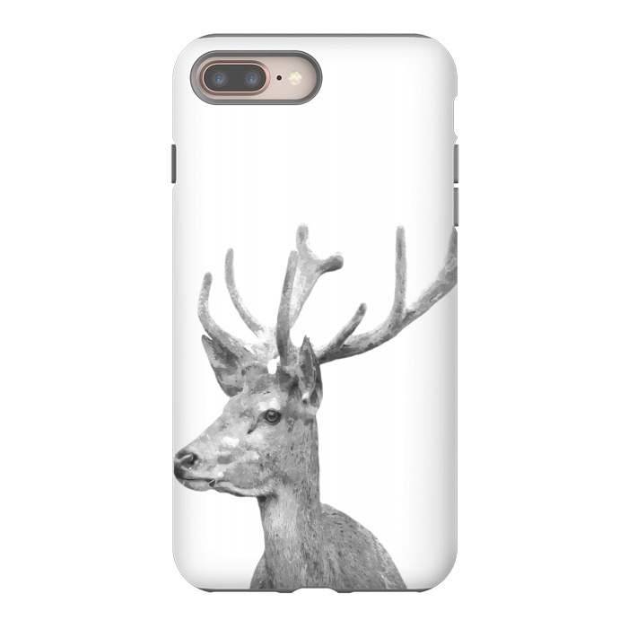 iPhone 7 plus StrongFit Black and White Deer by Alemi