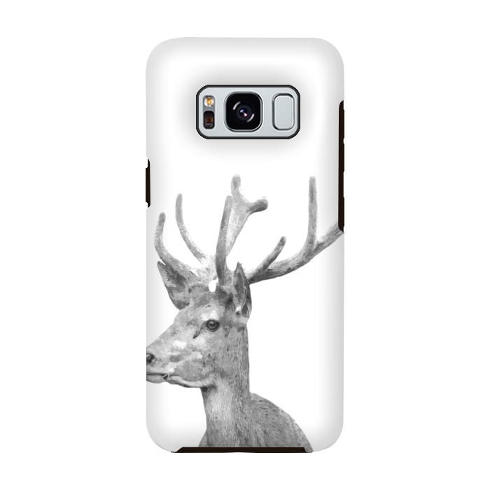Galaxy S8 StrongFit Black and White Deer by Alemi