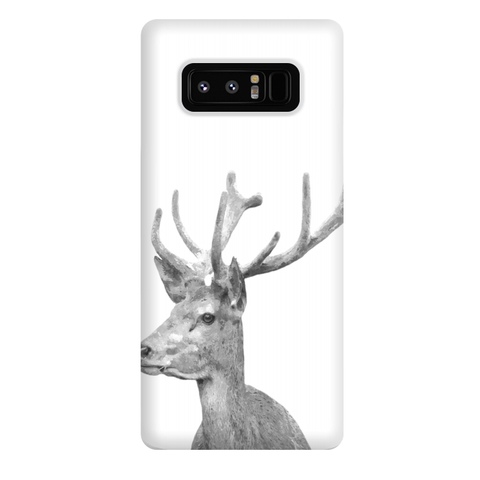Galaxy Note 8 StrongFit Black and White Deer by Alemi