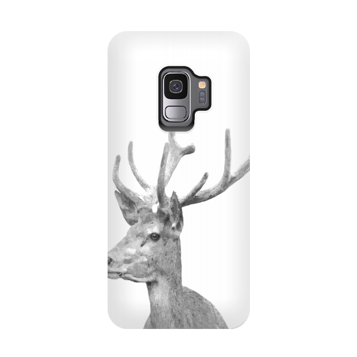 Galaxy S9 StrongFit Black and White Deer by Alemi