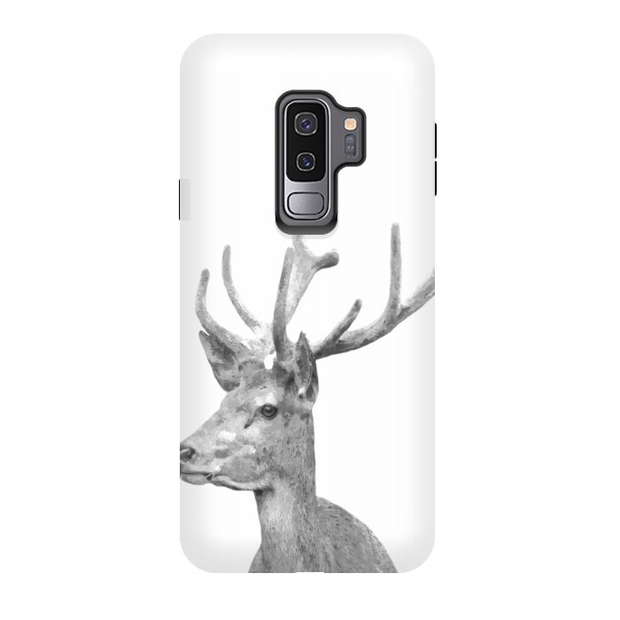 Galaxy S9 plus StrongFit Black and White Deer by Alemi