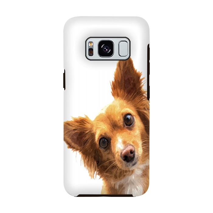 Galaxy S8 StrongFit Curios Dog Portrait by Alemi