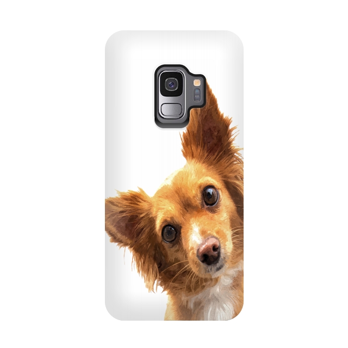 Galaxy S9 StrongFit Curios Dog Portrait by Alemi