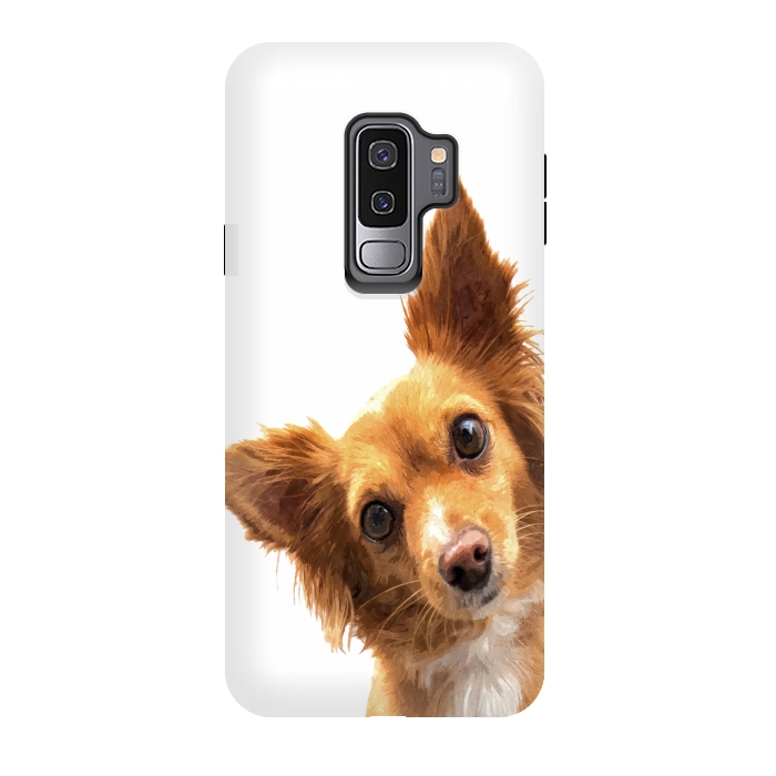 Galaxy S9 plus StrongFit Curios Dog Portrait by Alemi