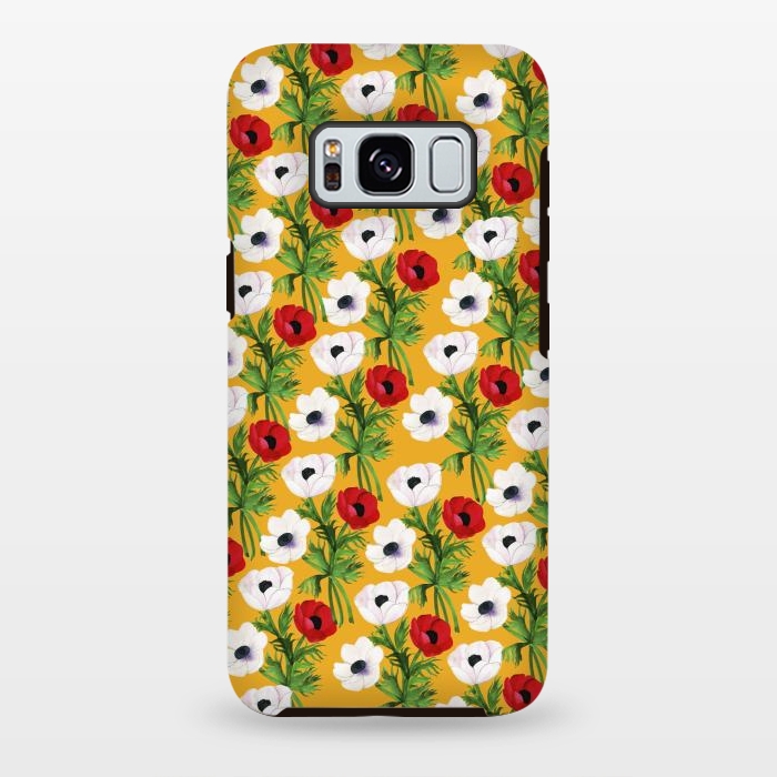 Galaxy S8 plus StrongFit Yellow Flowers Rain by Rossy Villarreal