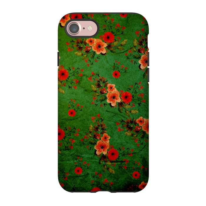 iPhone 7 StrongFit Vintage Flowers by Rossy Villarreal