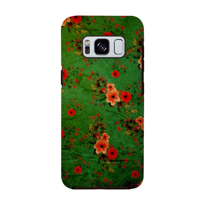 Galaxy S8 StrongFit Vintage Flowers by Rossy Villarreal