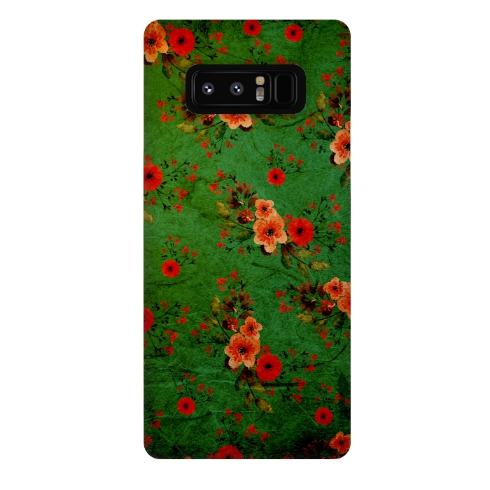 Galaxy Note 8 StrongFit Vintage Flowers by Rossy Villarreal