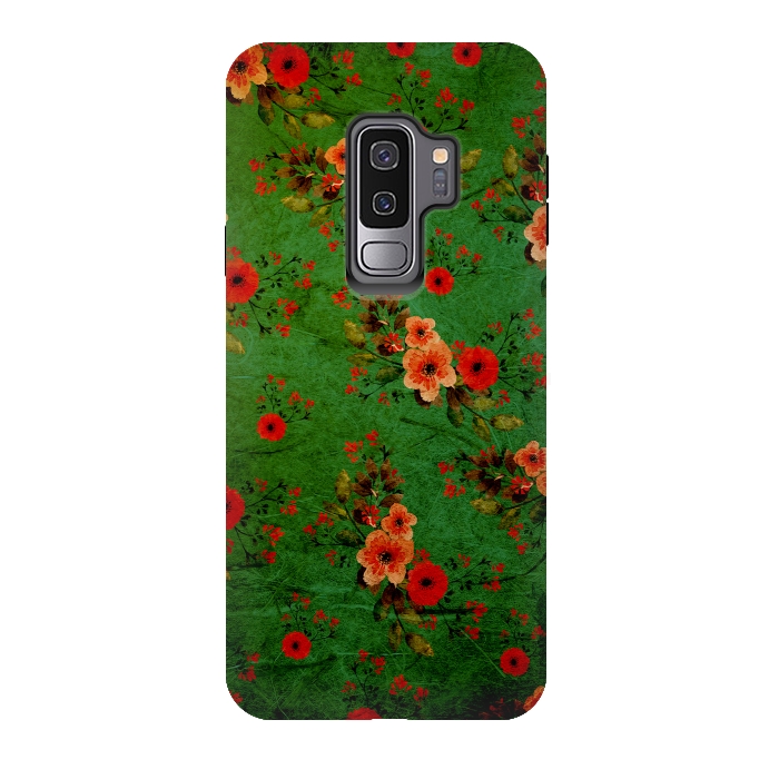 Galaxy S9 plus StrongFit Vintage Flowers by Rossy Villarreal