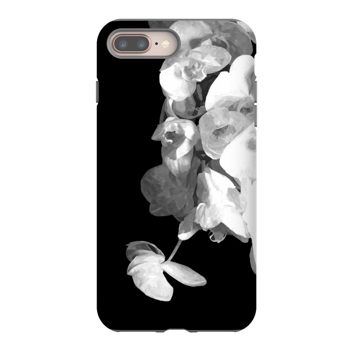iPhone 7 plus StrongFit White Orchids Black Background by Alemi