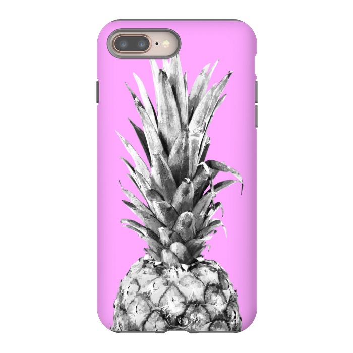 iPhone 7 plus StrongFit Black, White, Pink Pineapple by Alemi