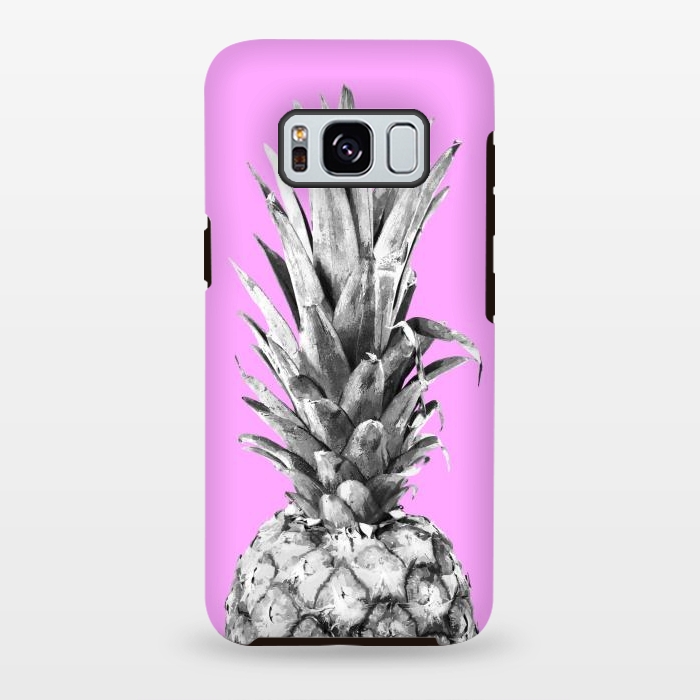 Galaxy S8 plus StrongFit Black, White, Pink Pineapple by Alemi