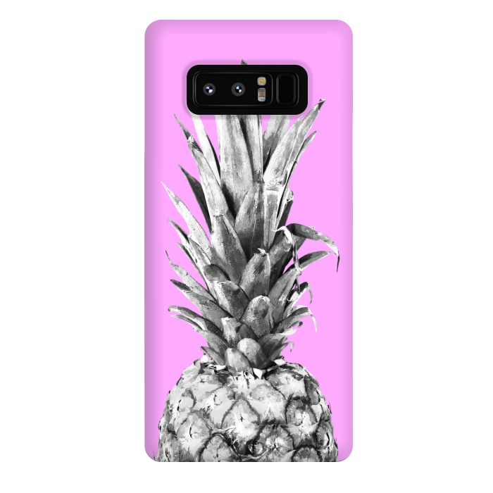 Galaxy Note 8 StrongFit Black, White, Pink Pineapple by Alemi