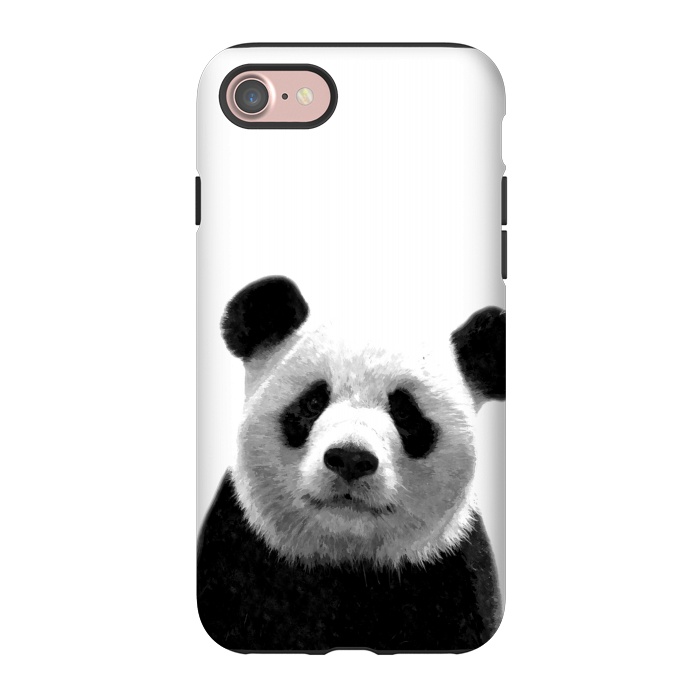 iPhone 7 StrongFit Black and White Panda Portrait by Alemi
