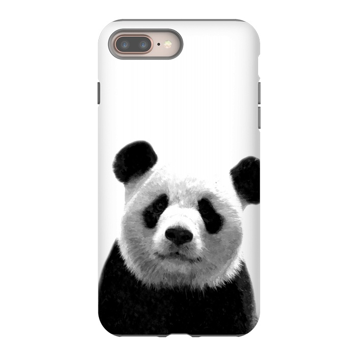 iPhone 7 plus StrongFit Black and White Panda Portrait by Alemi