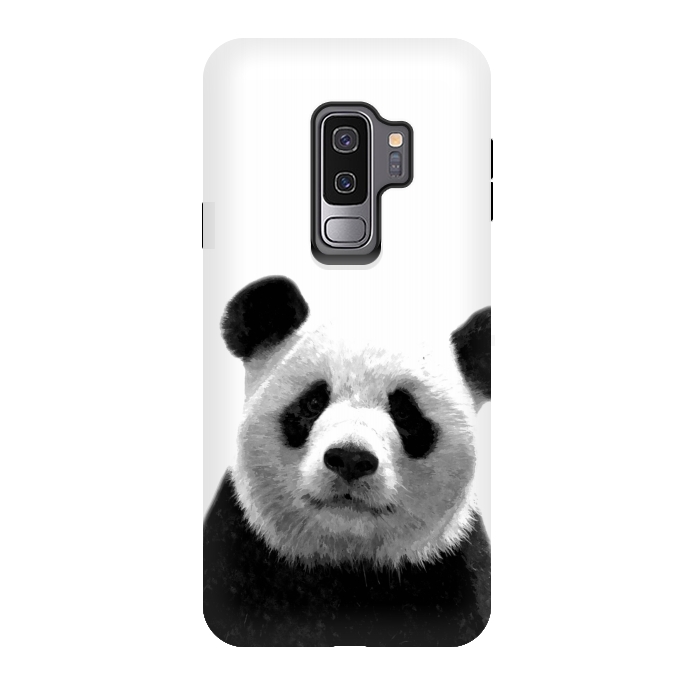 Galaxy S9 plus StrongFit Black and White Panda Portrait by Alemi