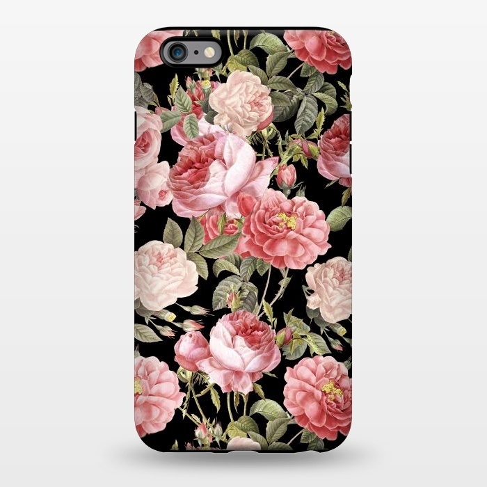 iPhone 6/6s plus StrongFit Bridal Roses Pattern on Black by  Utart