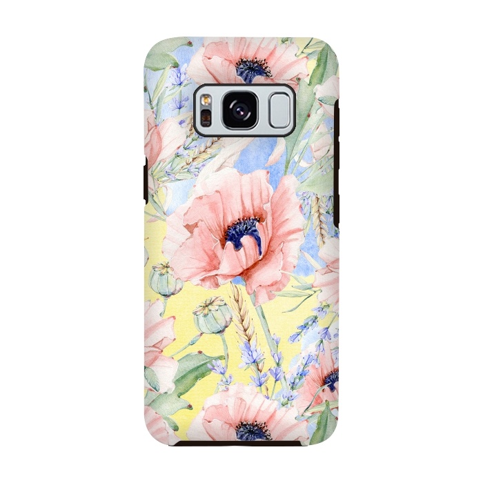 Galaxy S8 StrongFit Pastel Summer Poppy Meadow by  Utart