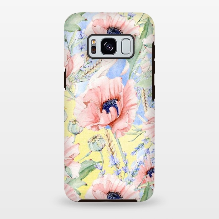Galaxy S8 plus StrongFit Pastel Summer Poppy Meadow by  Utart