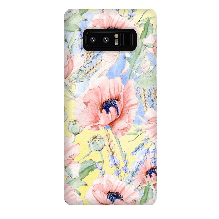 Galaxy Note 8 StrongFit Pastel Summer Poppy Meadow by  Utart