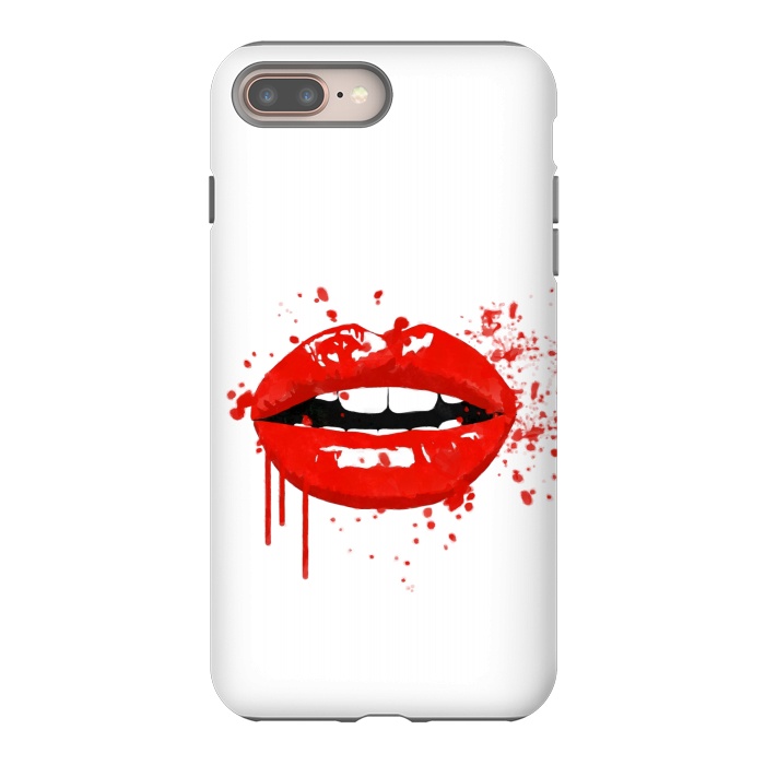iPhone 7 plus StrongFit Red Lips Illustration by Alemi