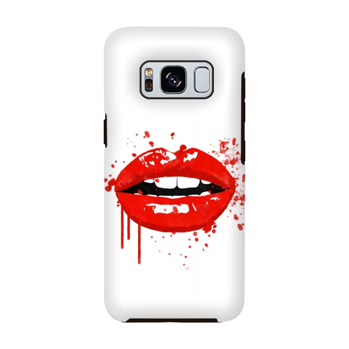 Galaxy S8 StrongFit Red Lips Illustration by Alemi